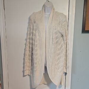 Candies Ivory Long Sleeve Open Cardigan Sz XL